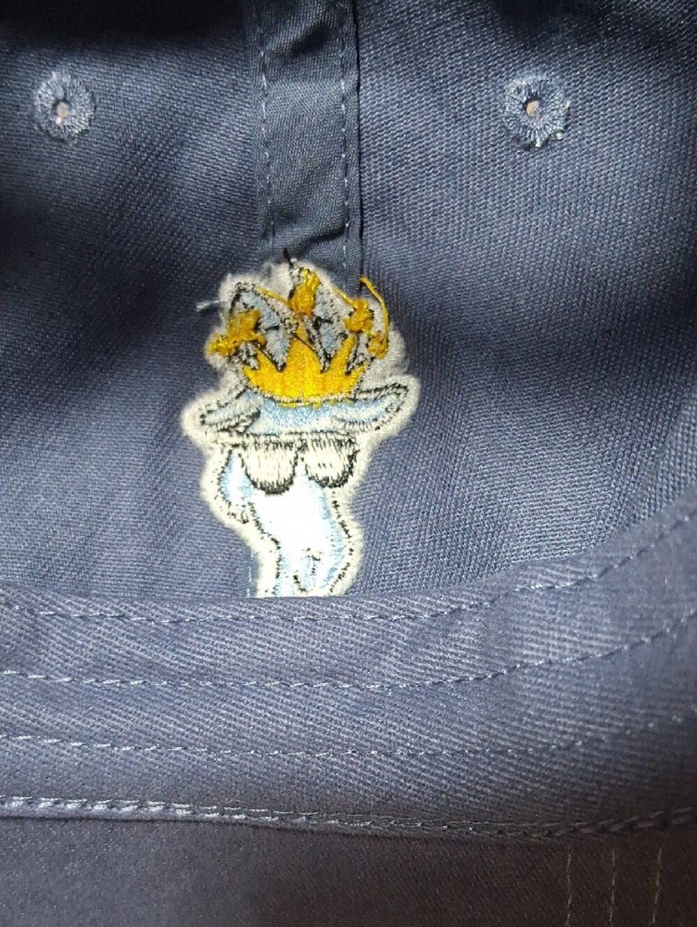 Kids Navy Baseball Cap with Crowned Goat Patch - Picture 7 of 7